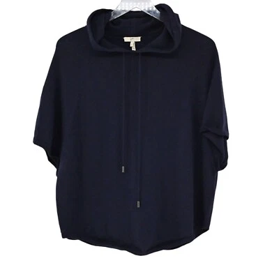 JOIE Sudadera con Capucha Mujer Talla XS Lana Tejida Azul Marino Oscuro Manga Corta Calce Relajado Pullover Foto 1 de 4