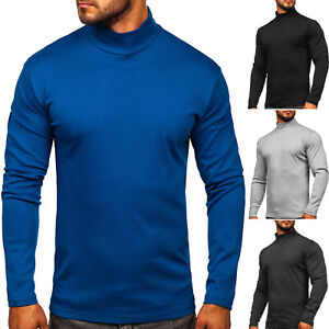 Pullover Sweater Sweatshirt Classic Casual Unifarben Herren Mix BOLF Rollkragen