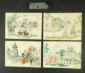 4 x FOUR TOPS Reach Out I'll Be There POSTCARD FLEXI DISC Warsaw Uniechowski BB - Picture 1 of 4