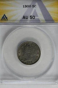1900 .05 ANACS AU 50 Liberty Nickel, V Nickel, 5 Cent Piece - Picture 1 of 2