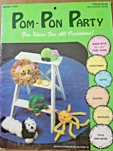 Susan Bates 1750 POM PON PARTY Artículos de bazar Favores de fiesta 1979 folleto de 32 pg - Imagen 1 de 11