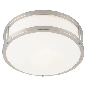 Access Lighting Conga 1-light Brushed Steel 12-inch Flush Mount - Picture 1 of 2