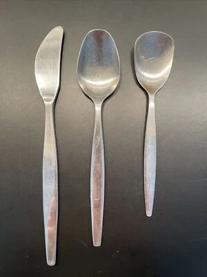 Gense FOCUS Satinado 18-8 Acero Inoxidable SUECIA Cubiertos POSTRE Y CUCHARAS DE TÉ Y CUCHILLO Foto 1 de 3