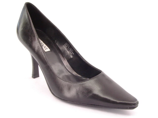 Nuevo Zapato ALFANI d'Orsay Mujer Cuero Negro Bomba Tacón Alto Punta Punta Punta Talla 7 M Foto 1 de 1