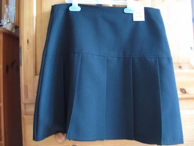 JUPE PLISSÉE UNIFORME SCOLAIRE NOIR M&S NEUVE FILLE SENIOR TAILLE 30" ÂGE 15 - 16  - Photo 1/4