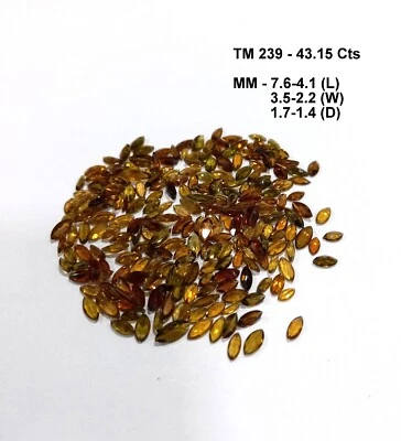 43.15 Cts 242 Pcs Natural Brown Tourmaline Marquise Cut Brazil 7.6-4.1 MM TM239 - Image 1 of 4