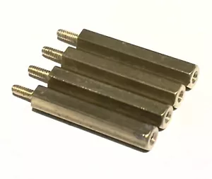 Lot of 4 M3 35+8mm Brass Male Female Hex Column Support Spacer Screw for PCB - Picture 1 of 1
