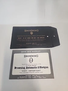 Vintage Browning Automatic 5 Magnum Shotgun Anleitungsheft und schwarze Hülle - Bild 1 von 2
