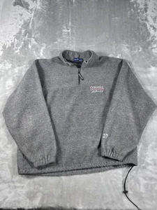 Cornell Racing Sweater Mens XL Gray Adjustable Quarter Zip Fleece University VTG - Picture 1 of 10