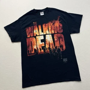 T-shirt uomo media The Walking Dead nera grafica zombie horror 100% cotone - Foto 1 di 5