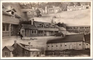 Foto real postal vintage 1941 Renfro Valley Barn Dance, Kentucky RPPC sin usar - Imagen 1 de 2