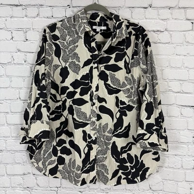 Camisa Top Chico's Sin Hierro Elastizada Floral Mangas 3/4 Para Mujer Talla 2.5 EE. UU. 14 Foto 1 de 4