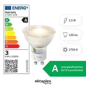 GU10 LED Leuchtmittel 2700K Strahler 2,5W 230v Spot Energieklasse A - Bild 1 von 7