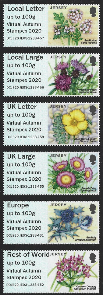 2020 Jersey Sg FSJ50/FSJ55 (JE03) Virtual Autumn Stampex 2020 MNH - Image 1 of 1