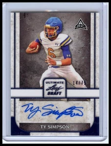 2022 Leaf Ultimate Draft #BA-TS1 Ty Simpson Navy #/75 - Picture 1 of 2