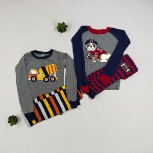 Gymboree sz 8 Gymmies  / Pajamas  100% Cotton Truck and Bull Dog - Picture 1 of 7