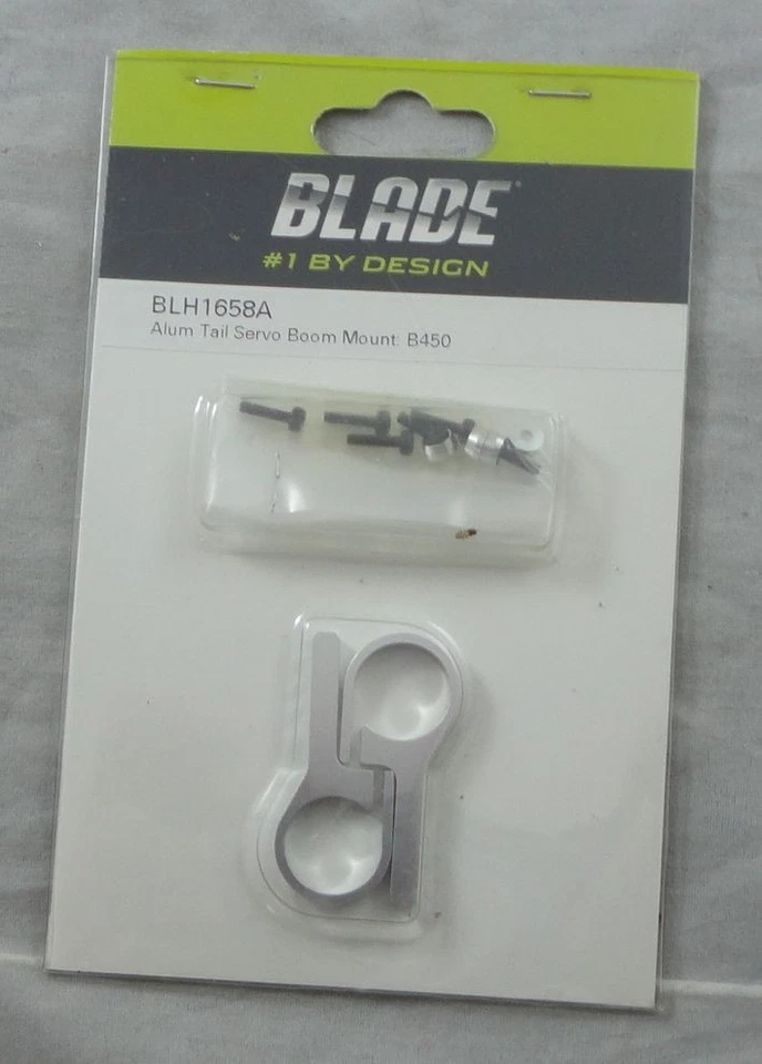E-Flite Blade B450 Helicopter Silver Aluminum Tail Servo Boom Mount BLH1658A - Image 1 of 1