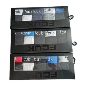 Paquete de 5 calzoncillos boxer FCUK para hombre talla L conexión francesa algodón - Imagen 1 de 4