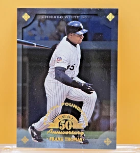 Frank Thomas 1998 Leaf Fractal Foundations 0888/3999 #106 Salón de la fama Medias Blancas de Chicago - Imagen 1 de 2