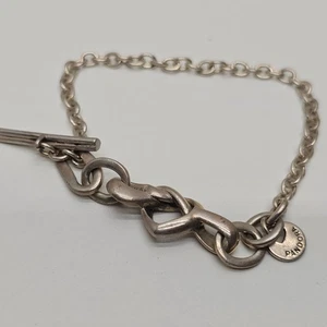 Pandora Knotted Hearts T-Bar Bracelet 598100 925 Sterling Silver 7.25" - Picture 1 of 6