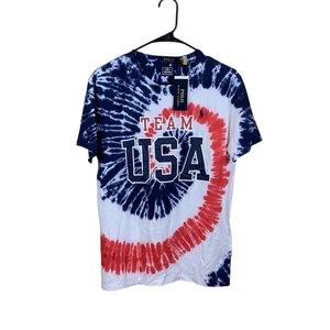 Camisa Polo Ralph Lauren Para Hombres Equipo Pequeño EE. UU. 2020 Tie Dye Rojo Blanco Azul Pony Nueva con Etiquetas - Imagen 1 de 5