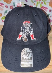 47 Brand New England Patriots Blue Fitted Cap (old Logo) Size XL - Picture 1 of 11