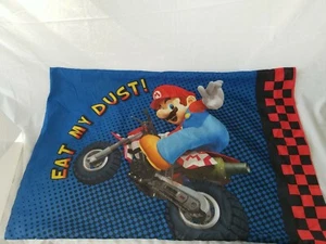 Vintage Super Mario Kart Wii Double Sided Mario & Luigo Pillowcase Pillow Case - Picture 1 of 2