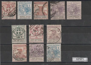 1924 REGNO D'ITALIA PARASTATALI LOTTO DI 11 VALORI USATI COME FOTO MF127371 - Picture 1 of 2