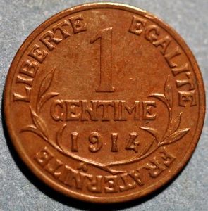France 1 Centime 1914 KM# 840 - Picture 1 of 2
