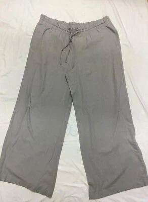 Divided H&M gris, L pierna ancha mezcla de lino nuevo con etiquetas Foto 1 de 4