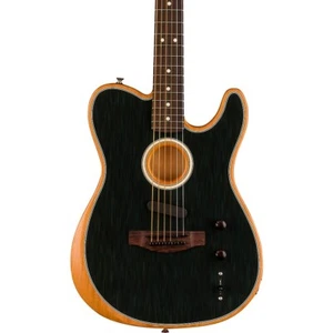 Fender Acoustasonic Player Telecaster Acoustic-Electric Guitar Brushed Black - Picture 1 of 6