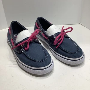 SPERRY Top-Sider Biscayne 1 Eye Glitter Canvas Women’s Boat Shoes Size 5M, Exc - Picture 1 of 6