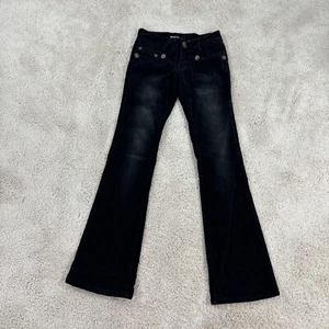 Bostil Womans Pants 26 Juniors Bootcut Black Velvet Stretch - Picture 1 of 16