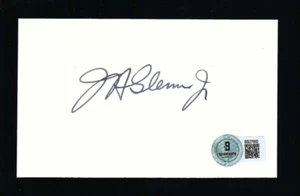 Tarjeta John Glenn firmada de colección 3x5 BAS autenticada Mercury Astronaut - Imagen 1 de 1