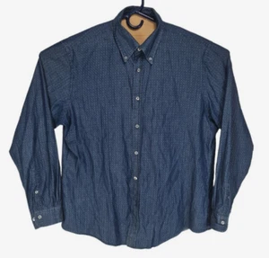 Brooks Brother Mens Regent The Original Polo Shirt Button Up Top Size L Blue - Picture 1 of 5