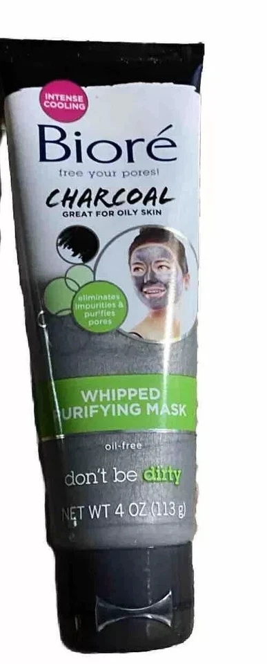 Biore Charcoal Whipped Purifying Mask Great for Oily Skin, Intense Cooling, 4 Oz - Image 1 of 1