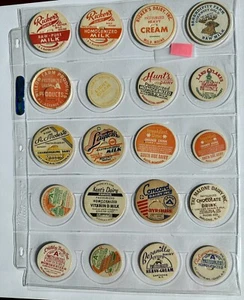 Vintage verschiedene Milchflaschenverschlüsse Posten 20 Stück - Bild 1 von 12
