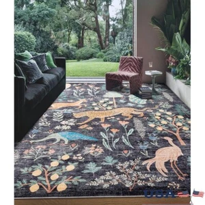 Jungle Tiger Area Rug Non Slip Soft Low Pile Machine Washable Indoor Rug 5x7 FT  - Picture 1 of 8