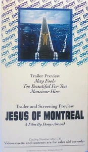 JESUS OF MONTREAL, 1989, VHS, PROMO, 1991 ORION - Imagen 1 de 2
