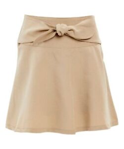MSRP $28 U.S. Polo Assn. Khaki Bow-Accent A-Line Skirt Size 12 NWOT