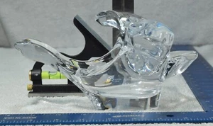 Vintage PRINZESSINNENHAUS Französische Kristall Klarglas Taube Vogel in Flugschale  - Bild 1 von 7