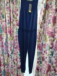 BLOOMING MARVELLOUS MATERNITY NURSING BLUE JUMPSUIT SIZE 8 New With Tags 