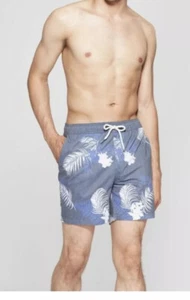 Neu mit Etikett Trinity Collective Boardshorts für Herren mit Kordelzug blau/blatt Größe XXL - Bild 1 von 3