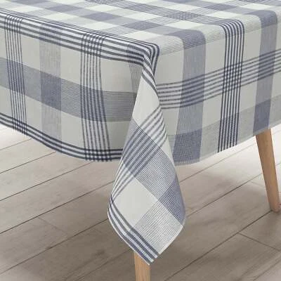 Wachstuch Tischdecke 01109-07 blau kariert Karo Landhaus eckig rund oval - Bild 1 von 4