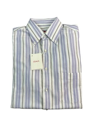 Camisa Isaia manga larga abotonada 15,5/39 nueva con etiquetas blanca para hombre XL Foto 1 de 4