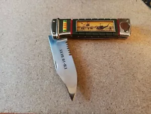NEW FRANKLIN MINT COLLECTOR KNIFE VIETNAM UH-1B HUEY STERLING SILVER ACCENTS - Picture 1 of 9