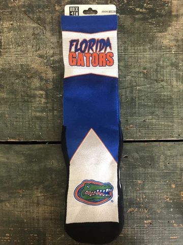 NWT Rock Em Base Mens Socks Florida Gators Battle Call NCAA Size L XL Cover