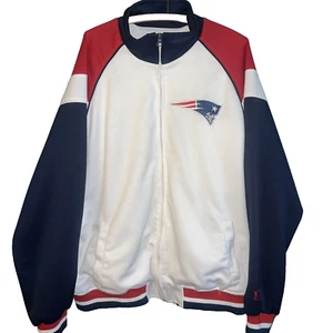 NFL New England Patriots Full Zip Jacket Red White Blue Size XXL - Picture 1 of 9