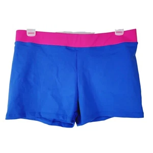 Baltogs Dancewear Adult Shorts Large Blue Pink Supplex Spandex Practice Wear - Picture 1 of 9