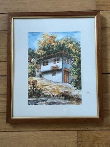 Gemälde Zeichnung Aquarell? Signiert Landhaus (L17/A2-5) - Bild 1 von 6
